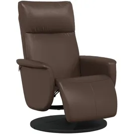 vidaXL Relaxsessel mit Fußteil Kunstleder 90 x 105 x 90 cm Braun drehbar