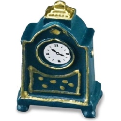 Reutter, Deko Objekt, 001.465/5 - Blaue Metallkaminuhr, Miniatur