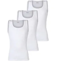 Boss Tanktop »3P RibClassic BOSS ONE x David Beckham«, Ton in Ton Stickerei auf der Brust BOSS White 100