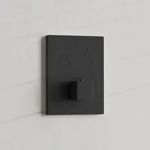 Kronenbach Smart Push Duschthermostat Unterputz eckig für 2 Verbraucher Schwarz Matt 19046002SM