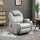 Homcom Relaxsessel Kunstleder 75 x 100 x 90 cm Grau elektrisch mit Massagefunktion