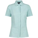 CMP Kurzarmhemd Aqua/Weiß XS