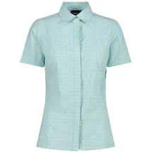 CMP Kurzarmhemd Aqua/Weiß XS