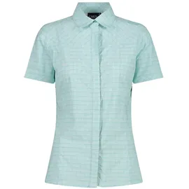 CMP Kurzarmhemd Aqua/Weiß XS