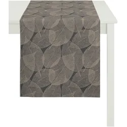 Tischdecke APELT "3301 INDIAN SUMMER" Gr. 1, schwarz (anthrazit, altgoldfarben), B:48cm L:140cm, Polyester, Viskose, Tischdecken