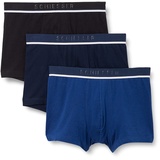SCHIESSER 95/5 Shorts Organic Cotton Webgummibund blau/schwarz S 3er Pack