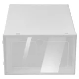 Schuhbox Aufbewahrung - Stapelbare Schuhaufbewahrungsbox - ABS Kunststoff - Für Schuhe bis 31 cm - Höhe 13 cm - Für Schrank und Schlafzimmer - W... - Weiß