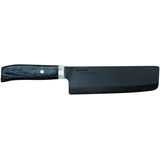 KYOCERA Japan Serie Nakirimesser, Klinge 16 cm, schwarze Klinge aus Zirkoniakeramik, handgeschliffen, extrem scharf, Holzgriff, JPN-161NBK