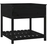 vidaXL Pflanzkübel mit Ablage 82 x 82 x 81 cm Schwarz