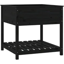 vidaXL Pflanzkübel mit Ablage 82 x 82 x 81 cm Schwarz