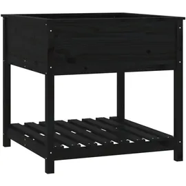 vidaXL Pflanzkübel mit Ablage 82 x 82 x 81 cm Schwarz