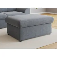 DOMO collection Hocker »Topper«, mit Wellenunterfederung, auf Kunststoffgleitern grau