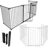 Kaminschutzgitter Kamingitter 310 x 75 cm Baby Kinderschutzgitter Absperrgitter Schutzgitter Ofenschutzgitter Laufstall Türschutzgitter schwarz
