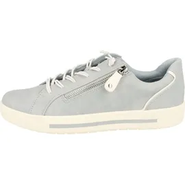 bonprix Jana Damen Sneaker flach mit Reißverschluss Vegan, Blau 37