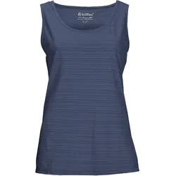 Funktionstop KILLTEC "KOS 41 WMN TP", Damen, Gr. 46, blau (denim), Oberstoff: 93% Polyester, 7% Elasthan, sportlich, Tops, Schnelltrocknendes Funktionstop, dezent gestreift