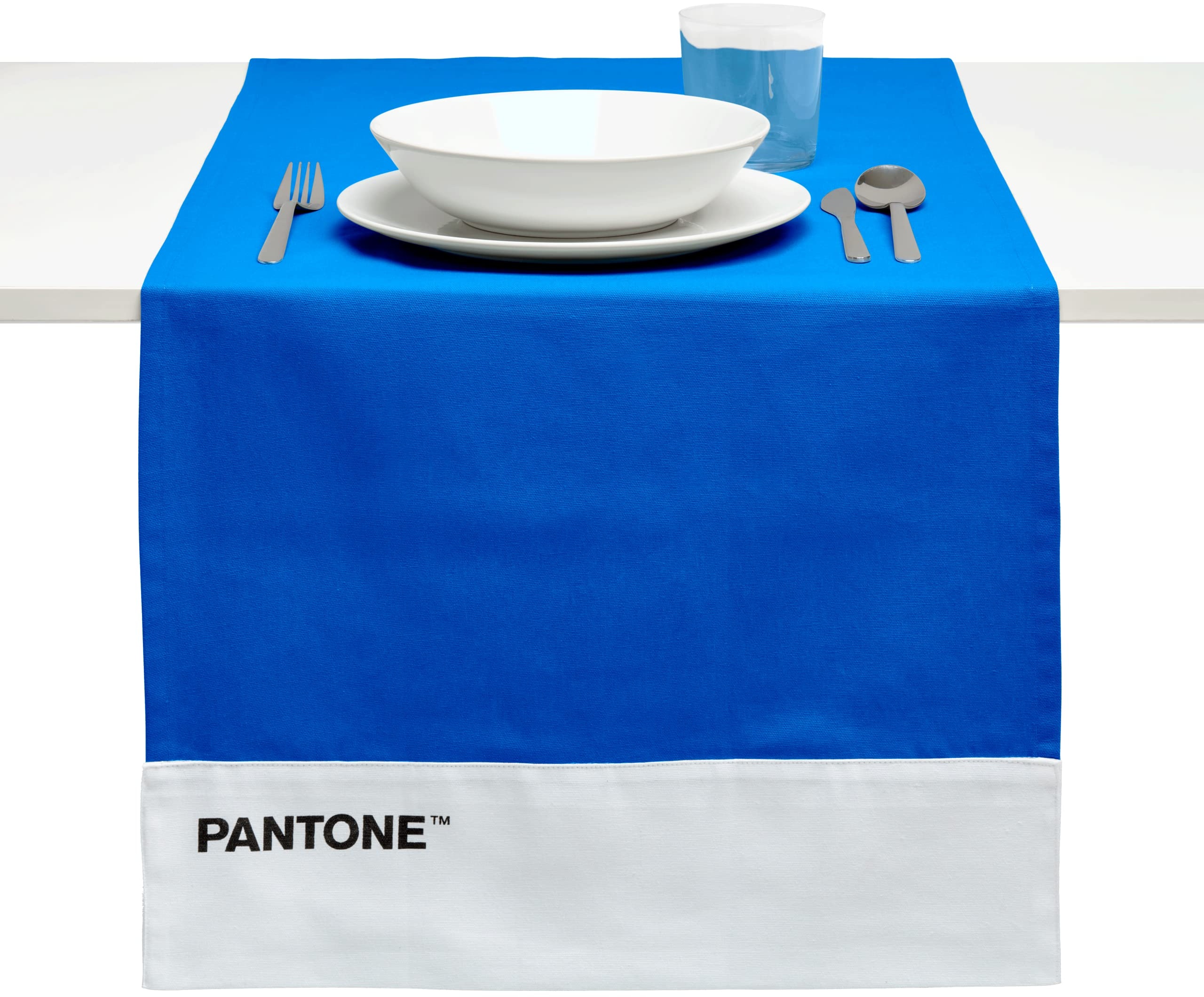 SWEET HOME Pantone Tischläufer, 100 % Baumwolle, 220 g, 45 x 145 cm, blau, PT 04270505