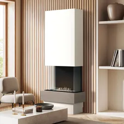 muenkel design Garda [moderner Design Ethanolkamin]: Concrete (Betonoptik) - Planika Senso - Haube Weiß