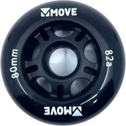 Move Skate Wheels 80mm 82A 4er-Pack Schwarz 80 MM