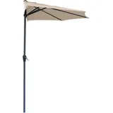 Garden Friend Halber Sonnenschirm Taupe Durchmesser 2,7 m