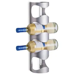 Zeller Edelstahl Wand Flaschenhalter 4 Flaschen