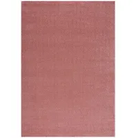 Carpet City Kurzflor-Teppich, Rot, Rosa, Textil, Uni, Rechteckig, 120x160