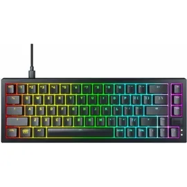 Cherry Xtrfy K5V2 Compact, Transparent White, LEDs RGB, hot-swap, MX2A RGB RED, USB, US (CX-K5V2-RGB-CPT-TPWHITE-R-US)