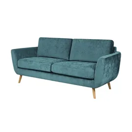 Soho Couch Samt 3-Sitzer Türkis/Petrol