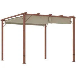 Outsunny - Pergola - 299Lx296Wx232Hcm - Naturholz