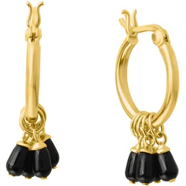 Celesta Ohrstecker CELESTA gelb 925 Sterling Silber vergoldet Malachit one-size