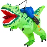 Colcolo Aufblasbares reitendes Dinosaurier-Kostüm, Halloween-Kostüm für Partygeschenke, Karneval, 120 bis 140cm