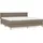 vidaXL Boxspringbett mit Matratze Taupe 180x200 cm Stoff