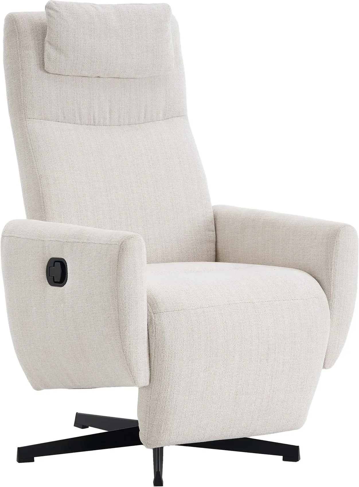 Fernsehsessel, Ergonomischer Relaxsessel mit Liegefunktion verstellbarer Rückenlehn drehbarem Sockel, 67x80,5x110 cm, bis zu  110 kg, Beige   Aosom.de