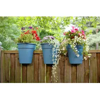 KHW Flowerclip (Set, 3 St.), ØxH: 27x27,5 cm, blau