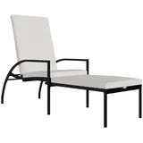 vidaXL Sonnenliege 90 x 58 x 26 cm Schwarz