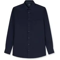 Olymp Businesshemd OLYMP "OLYMP Luxor, modern fit, New Kent", Herren, Gr. 37, Normaler Arm, marine, 100% Baumwolle, Hemden