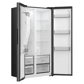 Hisense RS5P528STFE Side-by-Side (528 l, 1786 mm hoch, Schwarz)