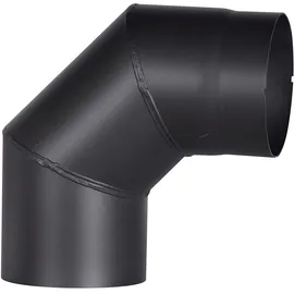 FireFix R150/BO Ofenrohrbogen Stahl 150 mm Durchmesser ohne Reinigungstür Schwarz