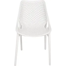 Garden Pleasure TEANA Stapelstuhl 50 x 60 x 83 cm weiß 2 St.