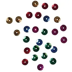 Rayher Streu-Pailletten mehrfarbig gewölbt basic Farben Ø 6,0 mm 6 Beutel