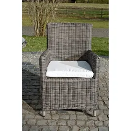 CLP Fontana 5 mm Gartenstuhl 59 x 60 x 91 cm grau meliert/cremeweiß