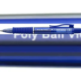 Faber-Castell Kugelschreiber Poly Ball View blau/transparent, Schreibfarbe: blau,