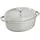 Staub Cocotte 31 cm oval weisser trüffel