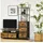 Homcom Sideboard 40 x 155 x 44 cm Rustikal-Braun