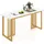 Costway Esszimmertisch 160 x 76 x 60 cm Weiß/Gold