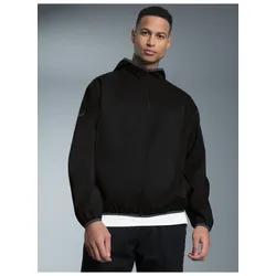 Sweatjacke TRIGEMA "TRIGEMA Dünne Kapuzenjacke mit praktischen Taschen", Herren, Gr. XL, schwarz, 100% Polyester, Basic, Sweatjacken