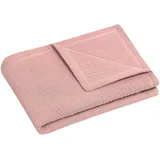 Julius Zöllner Zöllner Kuscheldecke aus Baumwollmusselin Dusty Rose, Rosa