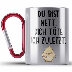 Trendation Thermotasse Lustige Edelstahl Tasse Kollege Kollegin Geschenk Lustiger Spruch Edel rot