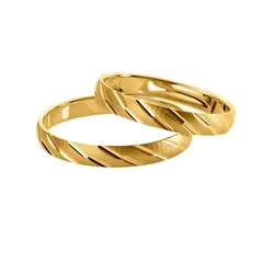 Fingerring LADY Gr. 16, gold (gelbgold 375), Fingerringe, Damen, 16, Metall-Gold, Metall, Gold