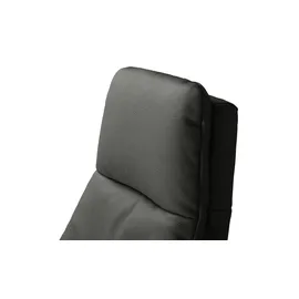 Max Schelling Sessel Elmira Leder 81 x 120 x 92 cm Grau elektrisch, drehbar