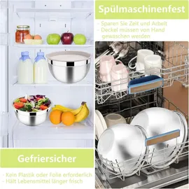 luxuskollektion Rührschüssel Set Salatschüssel Deckel 4.5L 2.7L 1.5L